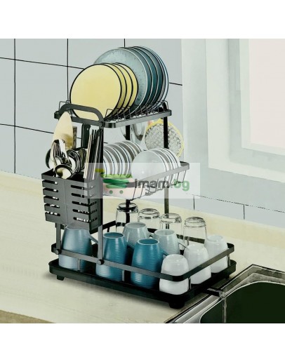 Сушилник 3 етажа за мивка с функция за отвеждане на водата